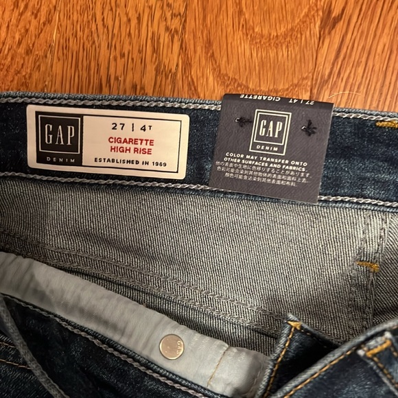 NWT Gap Tall Cigarette High Rise Jean - Picture 4 of 6